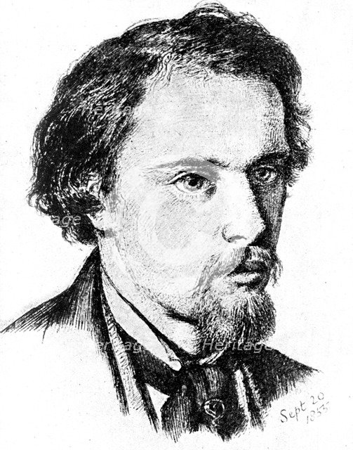 'D.G Rossetti', 1855 (1923).Artist: Rischgitz Collection