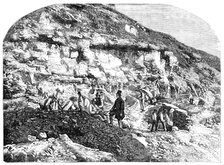Scene of the Geological Discoveries at Swanage, Dorset - from a photograph by F. Briggs, 1857. Creator: Richard Principal Leitch.