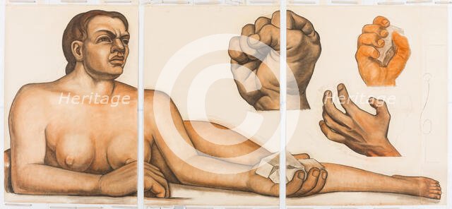 Figure Representing the White Race, 1932. Creator: Diego Rivera.