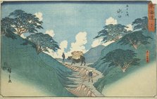 Minakuchi: The Beautiful Pine Trees at Mount Hiramatsu (Minakuchi, Hiramatsuyama bis..., c. 1847/52. Creator: Ando Hiroshige.