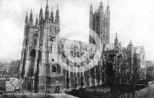 Canterbury cathedral, Canterbury, Kent, early 20th century. Artist: Unknown