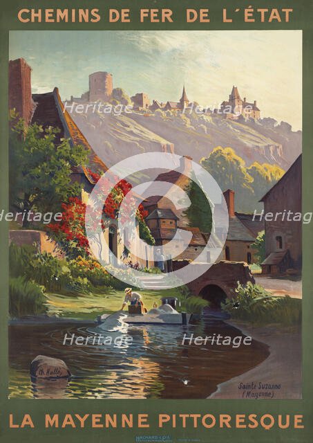 La Mayenne pittoresque. Chemins de fer de l'Etat, c. 1920. Creator: Hallé, Charles (1867-1924).