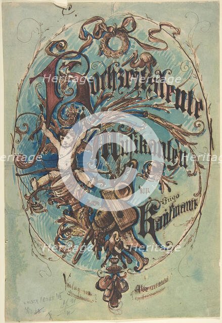Design for a Title Page Sheet Music, 19th century. Creator: Anon.