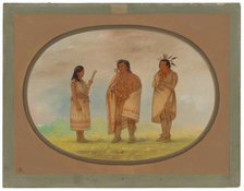 Three Potowotomie Indians, 1861/1869. Creator: George Catlin.