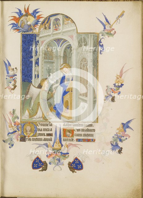 The Annunciation (Les Très Riches Heures du duc de Berry). Artist: Limbourg brothers (active 1385-1416)