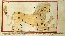 Drawing of Leo, the sign of the Zodiac for July, 14th century. Creator: Andolone dal Nero.