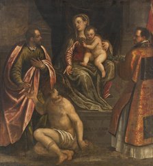 The Virgin and Child with St Martin and St Petronius, 1590. Creator: Alessandro Maganza.