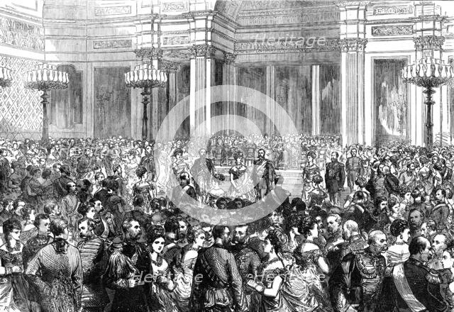State Ball at Buckingham Palace in honour of the Emperor of Russia, 1874. Creator: Unknown.