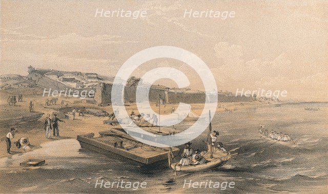 'Fortress of Yenikale Looking Towards the Sea of Azof', 1856. Artist: Georges McCulloch.