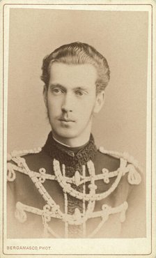 Grand Duke Paul Alexandrovich, head-and-shoulders portrait, facing left, between 1870 and 1886. Creator: Unknown.