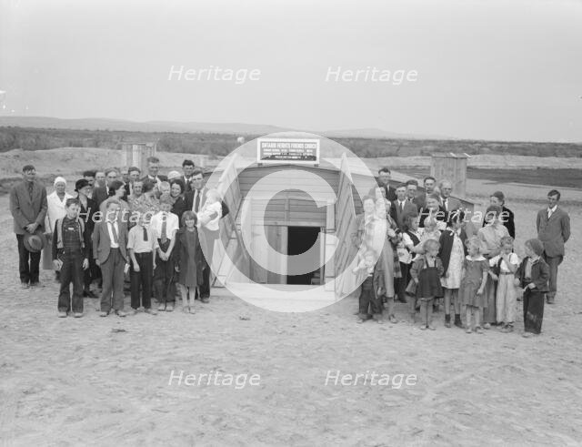 Friends church (Quaker), Dead Ox Flat, Malheur County, Oregon, 1939. Creator: Dorothea Lange.