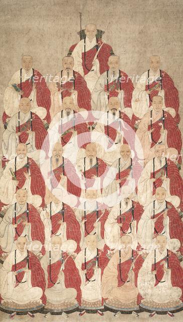 Portrait of Buddhist Monks of Obaku Sect, 1600s. Creator: Unknown.