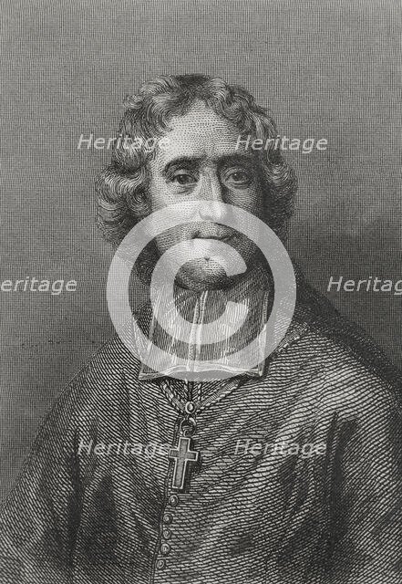 François Fénelon, (1651-1715), French theologian, Catholic bishop, poet and writer, 1856. Creator: Charles Geoffroy.