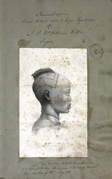 "One of the sons of Onnese Obi Osai chief of Aboh, River Niger", drawn by John Duncan, 1840-42. Creator: John Duncan.