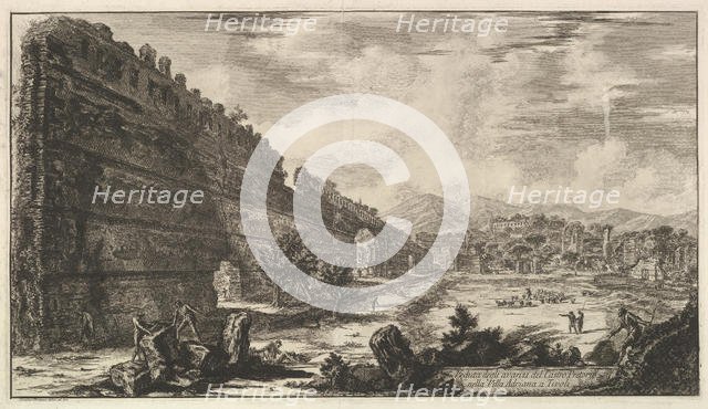 Veduta degli avanzi del Castro Pretorio nella Villa Adriana a Tivoli (View of the Remains ..., 1770. Creator: Giovanni Battista Piranesi.