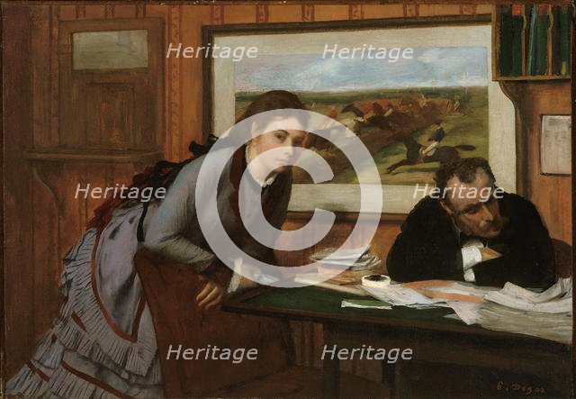 Sulking, ca. 1870. Creator: Edgar Degas.