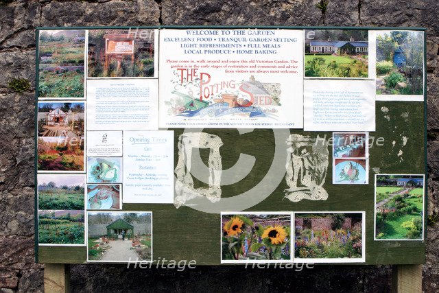 Noticeboard, The Potting Shed cafe and restaurant, Applecross, Highland, Scotland.