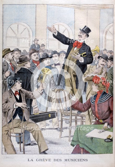 The musicians strike, 1902. Artist: Unknown