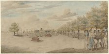 Cemetery with funeral procession in India, 1773-1775. Creator: Carel Frederik Reimer.