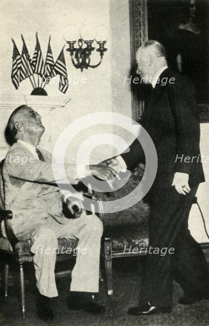 'President Benes visits F. D. Roosevelt in 1942', (1947). Creator: Unknown.