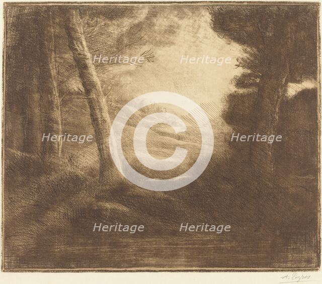 Water's Edge by Morning Light (Au bord de l'eau (Effet du matin)). Creator: Alphonse Legros.