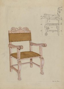 Chair, c. 1937. Creator: Vera Van Voris.