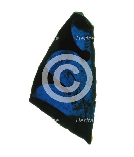 Glass Fragment, European, 13th-14th century. Creator: Unknown.