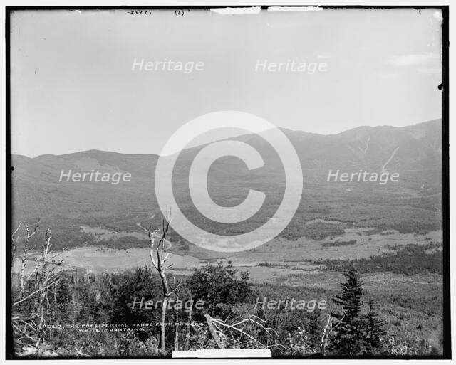 The Presidential Range from Mt. Echo, White Mountains, c1900. Creator: Unknown.