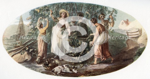 'Hop Picking', (1912).Artist: William Hamilton