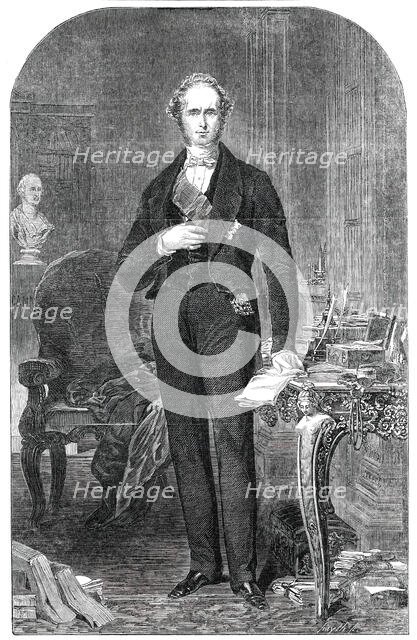The Right Hon. Lord Viscount Palmerston, G.C.B. - from the picture by John Partridge, 1850. Creator: Unknown.