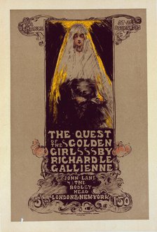 Affiche américaine pour le roman "la Prière de la Vierge d'or", c1898. Creator: Ethel Reed.