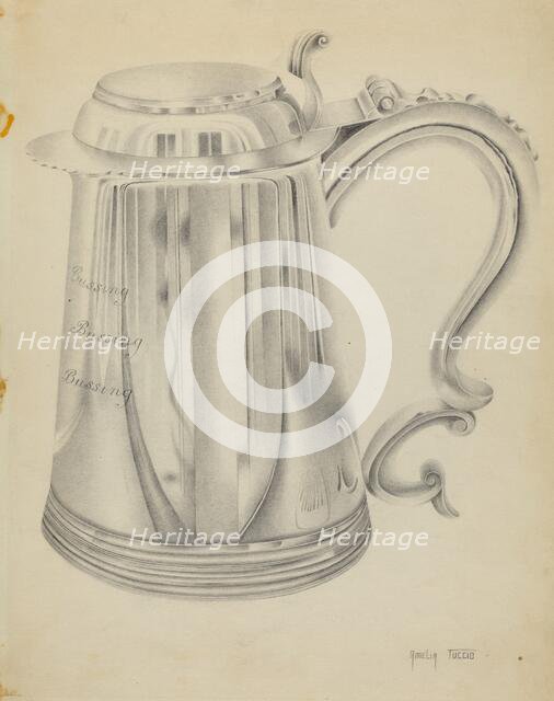 Silver Tankard, c. 1936. Creator: Amelia Tuccio.