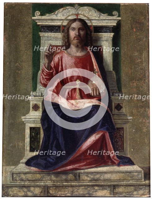 'Christ Enthroned', (Saviour of the World), c1505. Creator: Giovanni Battista Cima da Conegliano.