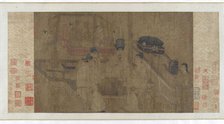The Double Screen: Emperor Li Jing Watching his Brothers Play Weiqi, 14th century. Creator: Unknown.