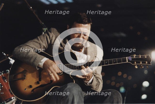 Barney Kessel, Jazz Inn Party, Nordwijk, Netherlands, 1989. Creator: Brian Foskett.