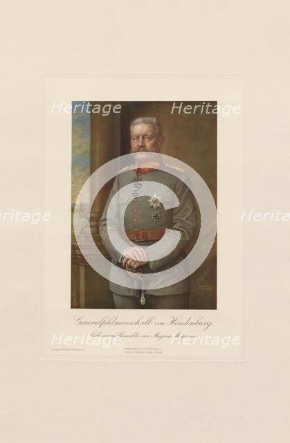 Portrait of Paul von Hindenburg (1847-1934), 1915. Creator: Mogensen, Magnus (active ca 1907-1915).