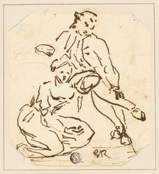 Seated Man and Woman, n.d. Creator: George Romney.