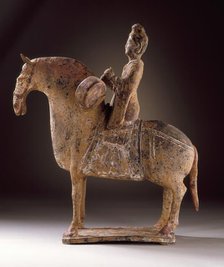 Funerary Sculpture of a Female Equestrian Drummer (image 2 of 2), between c.500 and c.534. Creator: Unknown.