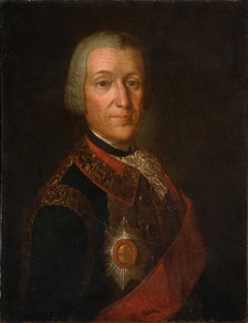 Portrait of Prince Fyodor Ivanovich Golitsyn (1700-1759), 1750s. Artist: Anonymous  