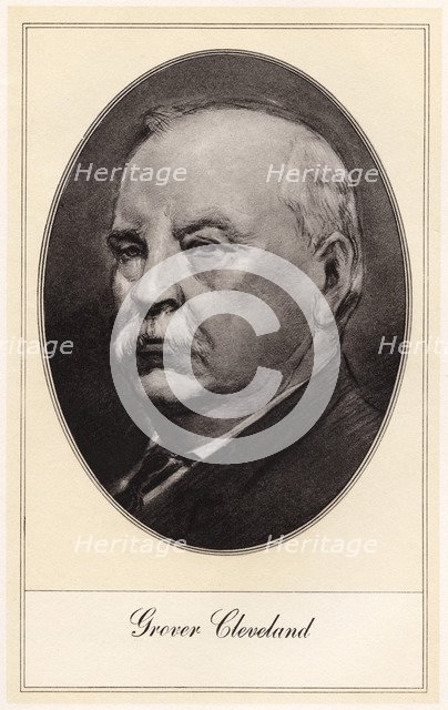 Stephen Grover Cleveland, 22nd and 24th President of the United States, (early 20th century).Artist: Gordon Ross