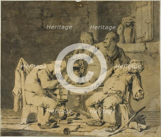 Four Drunken Peasants at Table, n.d. Creator: Unknown.