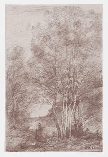 The Philosophers' Retreat (Le Repos des philosophes), 1871. Creator: Jean-Baptiste-Camille Corot.