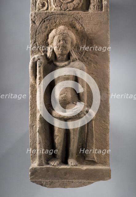 Doorjamb with a Divine Guardian, Late 5th century. Creator: Unknown.