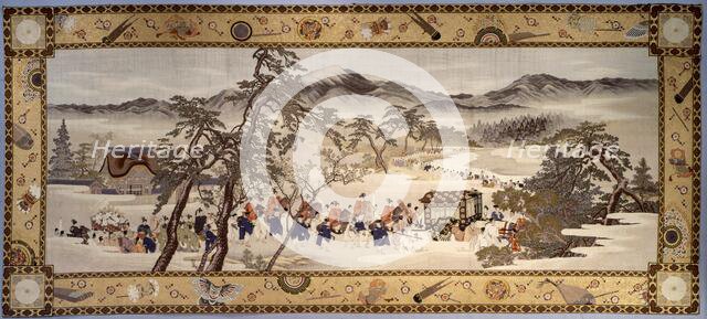 Festival Procession (Aoi Matsuri), 1890-1893. Creators: Imao Keinen, Morizumi Yugoyo, Jimbei Kawashima II.