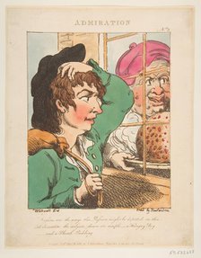 Admiration (Le Brun Travested, or Caricatures of the Passions), January 20, 1800. Creator: Thomas Rowlandson.