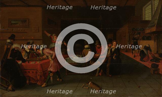 Interior with Gamblers and Drinkers, c.1620-c.1625. Creator: Anon.