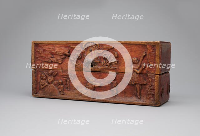 Decorated Wooden Box, 1884. Creator: Paul Gauguin.