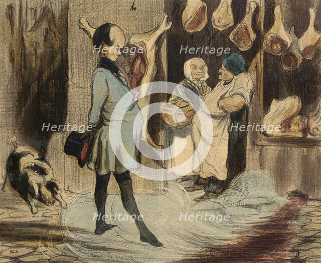 Impressions de voyage d'un grand poète, 1842. Creator: Honore Daumier.