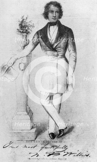 Nathaniel Parker Willis (1806-1867), American author, poet and editor, 19th century (1908). Artist: Unknown