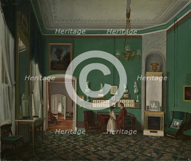 Interior with an Enfilade, 1830s. Artist: Anonymous  
